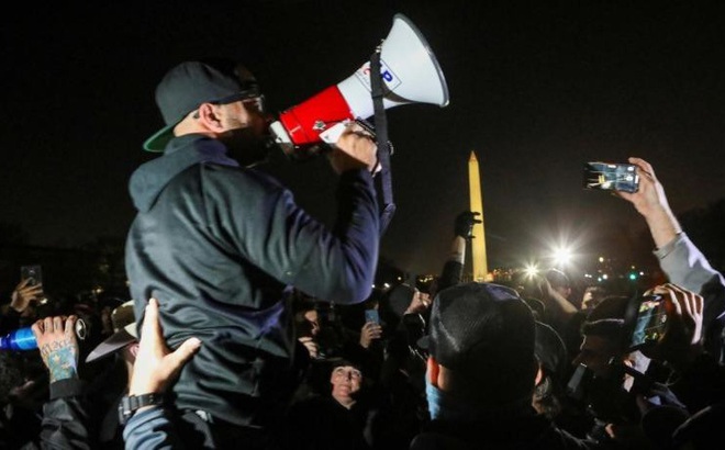 Một cuộc biểu tình phản đối kết quả bầu cử Tổng thống Mỹ, ở Washington, DC, ngày 11/12/2020. Ảnh: REUTERS