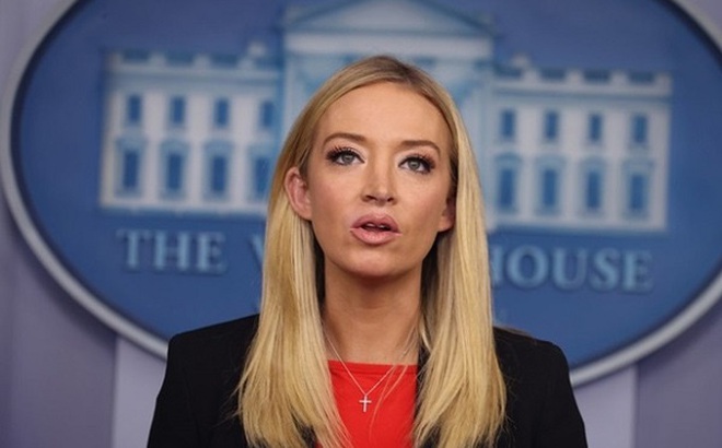 Thư ký báo chí Nhà Trắng Kayleigh McEnany trong cuộc họp báo ngày 7/1. Ảnh: AFP