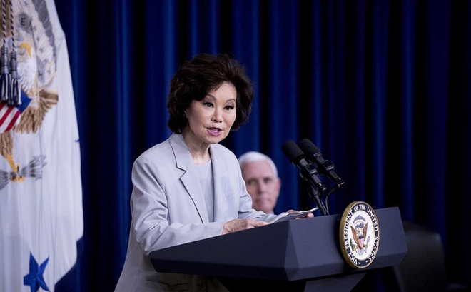 Bộ trưởng Giao thông Vận tải Mỹ Elaine Chao. Ảnh: AP