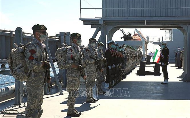 Binh sĩ Iran tham gia cuộc tập trận hải quân ở vịnh Oman. Ảnh tư liệu: AFP/TTXVN