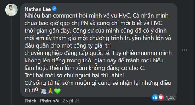 Nathan Lee bất ngờ nói gì về ồn ào của Hồ Văn Cường? - Ảnh 2.