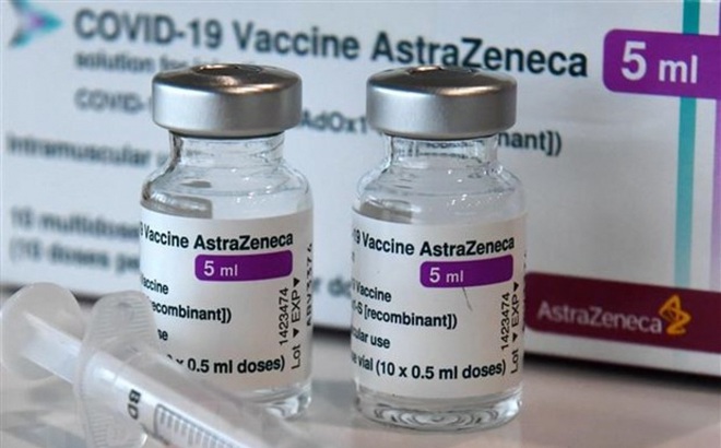 Vaccine ngừa COVID-19 của hãng dược AstraZeneca. (Ảnh: AFP/TTXVN)