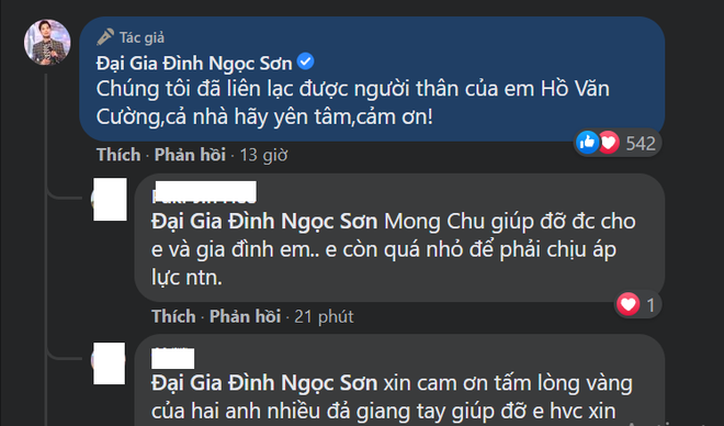 Ngọc Sơn trấn an khán giả, đã liên hệ được với gia đình Hồ Văn Cường - Ảnh 4.