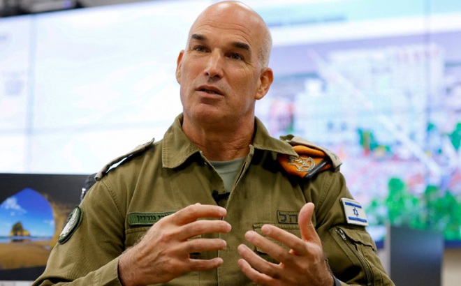 Uri Gordin, chỉ huy Bộ Tư lệnh Mặt trận Tổ quốc của Lực lượng Phòng vệ Israel. Ảnh: AFP