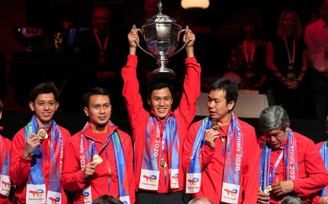 Tuyển Indonesia vô địch Thomas Cup 2020 tổ chức tại Đan Mạch. (Ảnh: Reuters)