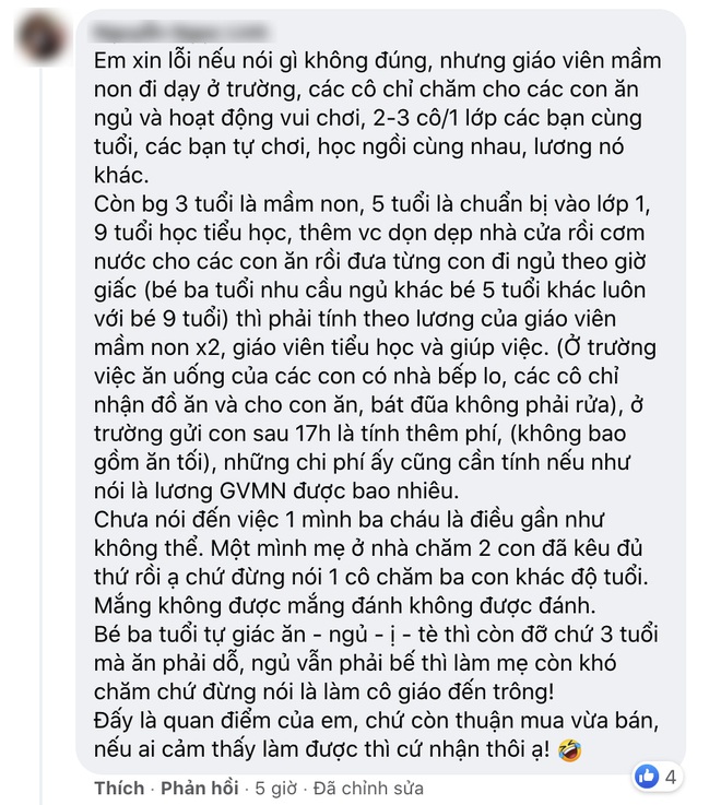 Lương 12 triệu trông 3 trẻ kiêm giúp việc, cô giáo chê bèo, phụ huynh đáp trả: Thuận mua, vừa bán - Ảnh 3.