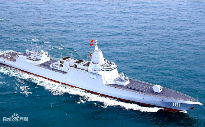 Tàu khu trục tên lửa Nanchang lớp 055 của Trung Quốc vừa tham gia cuộc tập trận chung với Nga.
