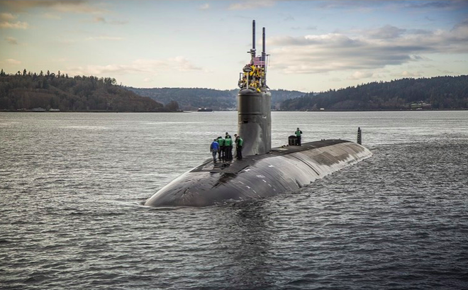 Tàu ngầm hạt nhân Connecticut của Mỹ gần đây gặp sự cố trên Biển Đông. (Ảnh: US Navy)