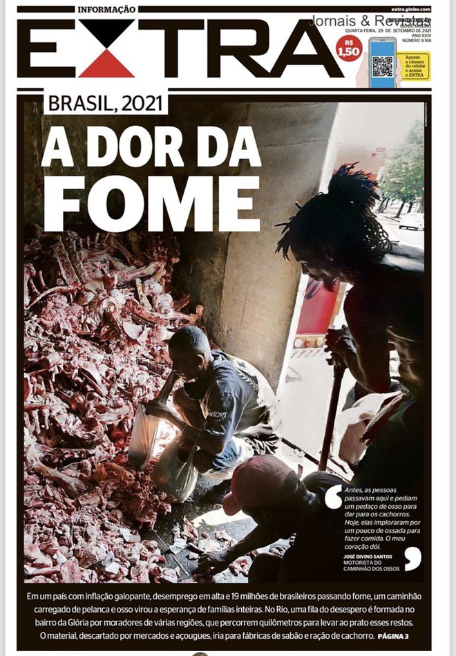 Bức ảnh người nghèo bới xác động vật tìm thức ăn gây chấn động Brazil - Ảnh 1.