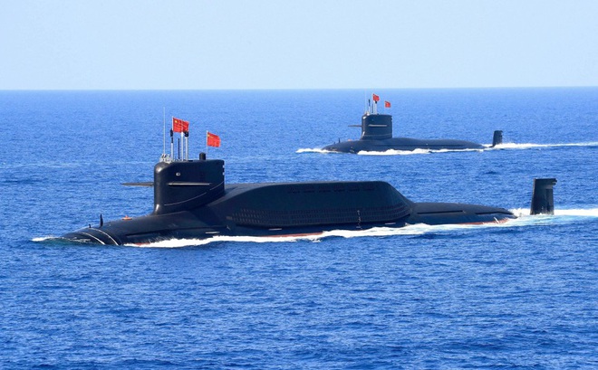 Hai tàu ngầm hạt nhân lớp 094A mới được nâng cấp của Trung Quốc. Ảnh: Reuters.