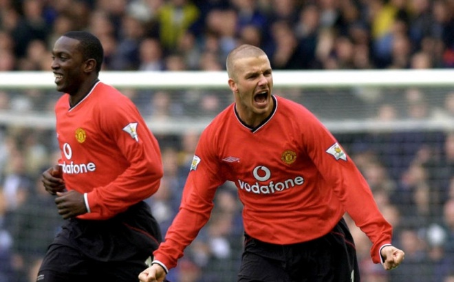 Ngày này 21 năm trước, Beckham ghi bàn giúp MU đánh bại Man City 1-0 trong trận derby Manchester làn thứ 125. (Ảnh: Getty).