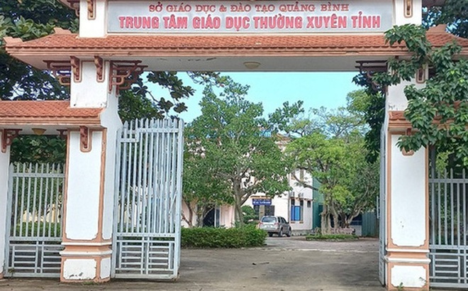 Trung tâm Giáo dục thường xuyên tỉnh Quảng Bình, nơi xảy ra vụ việc