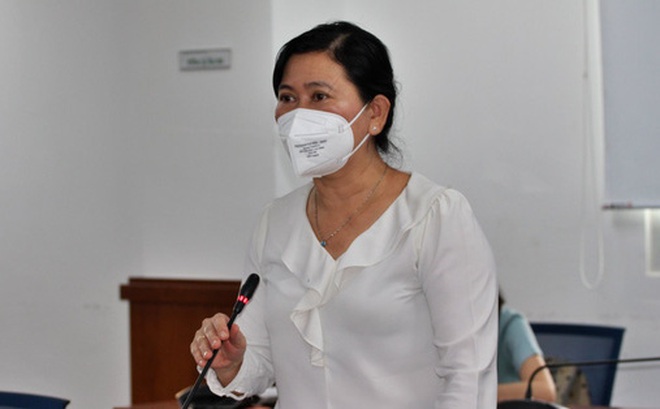 Bà Nguyễn Thị Huỳnh Mai, Chánh Văn phòng Sở Y tế TP HCM, thông tin tại buổi họp báo chiều 22-11