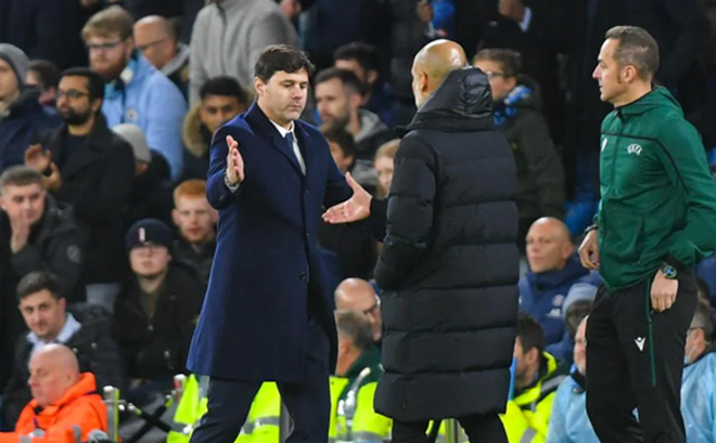 Pochettino bắt tay, chúc mừng Pep sau trận