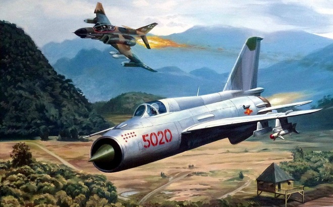 Tiêm kích MiG-21 Không quân Việt Nam chiến thắng F-4 của Mỹ. Ảnh minh họa.