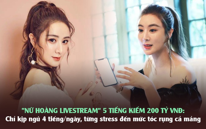 Đằng sau ánh hào quang của nữ hoàng livestream 5 tiếng kiếm được hơn 200 tỷ VNĐ: Chỉ ngủ 4 tiếng/ngày, stress đến mức tóc rụng từng mảng - Ảnh 1.