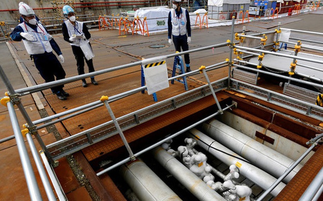 Một phần của bức tường băng ngầm tại nhà máy điện hạt nhân Fukushima Daiichi đã bị tê liệt. (Ảnh: Reuters)
