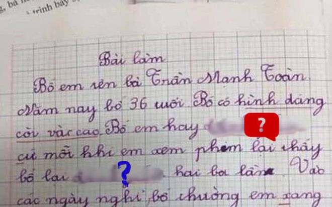 Bài văn tả bố của học sinh tiểu học không khác gì bóc phốt, kể luôn tật xấu ai nghe cũng ngại, kiểu này bố hết dám đi họp phụ huynh! - Ảnh 1.