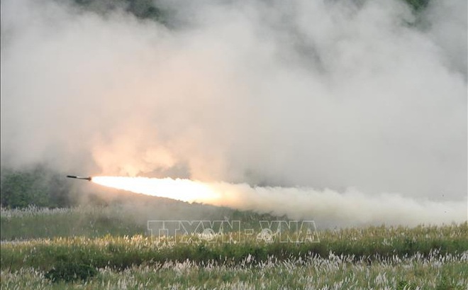 Hệ thống phóng rocket di động HIMARS của Mỹ. Ảnh tư liệu: AFP/TTXVN