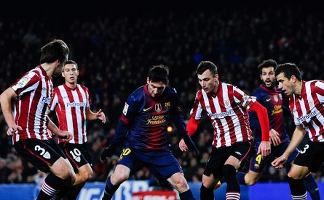 Messi trong trận đấu với Bilbao cách đây 9 năm. (Ảnh: Getty).