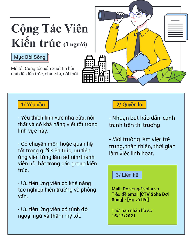 Tuyển cộng tác viên biên dịch, kiến trúc - nội thất và viết bài chuẩn SEO - Ảnh 2.