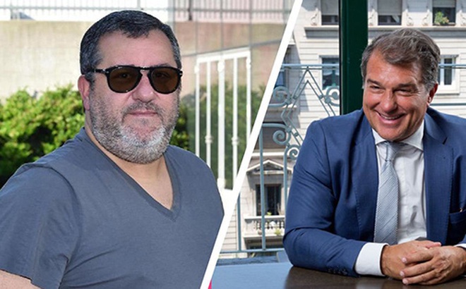 Raiola từng đến Barcelona gặp Laporta vào hè 2021