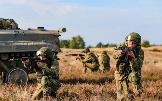 Binh sĩ Nga trong cuộc tập trận Zapad vào tháng 9. Ảnh: Reuters