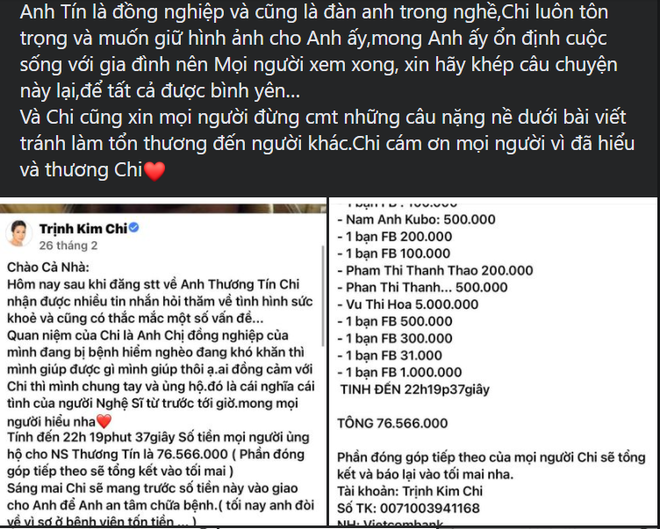 Bị Thương Tín tố nhập nhằng 400 triệu, Trịnh Kim Chi: Vẫn ổn nhưng buồn nhiều lắm! - Ảnh 3.