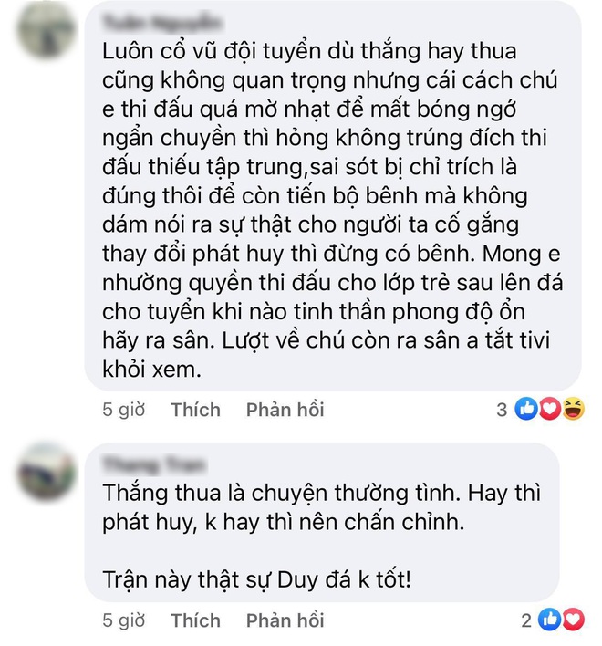 Dân mạng vào trang cá nhân chỉ trích Hồng Duy: Trận lượt về mà còn ra sân là tắt tivi - Ảnh 5.