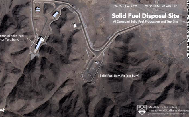 CNN dẫn ảnh vệ tinh của Planet nhận định có thể Ả-rập Xê-út đang chế tạo tên lửa đạn đạo tại cơ sở Dawadmi