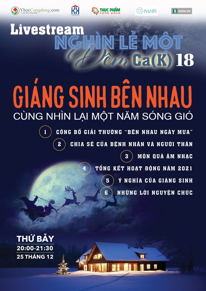 [Livestream Nghìn lẻ một đêm Ca (K)]: Giáng sinh an lành thêm niềm tin chiến thắng ung thư - Ảnh 1.