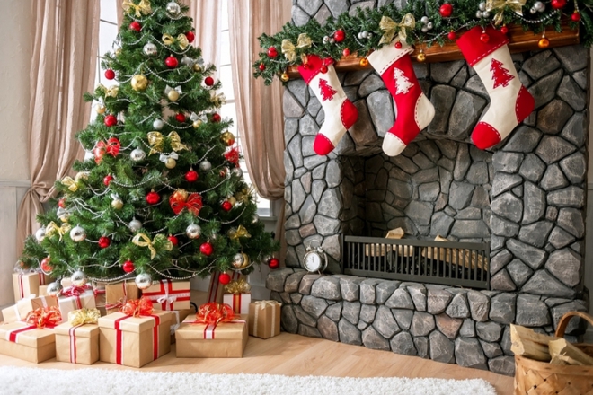 Nhiều vụ hỏa hoạn bắt nguồn từ đèn trang trí cây thông Noel - Ảnh 1.