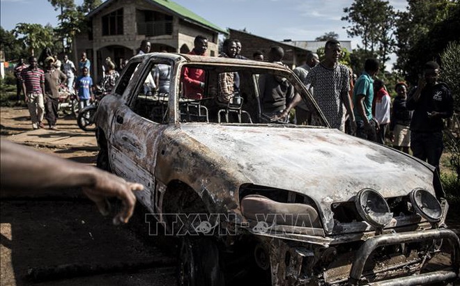 Hiện trường một vụ tấn công tại Beni, CHDC Congo. Ảnh tư liệu: AFP/TTXVN