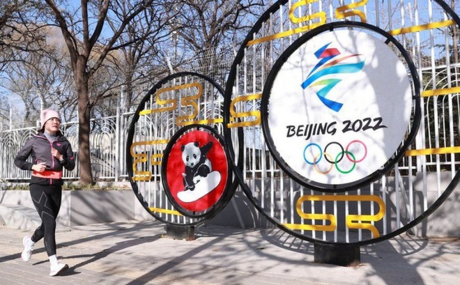 Biểu tượng Olympic Bắc Kinh 2022. Ảnh: BBC