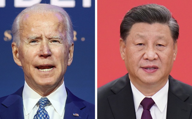 Tổng thống Mỹ Joe Biden và Chủ tịch Tập Cận Bình. Ảnh: BBC.