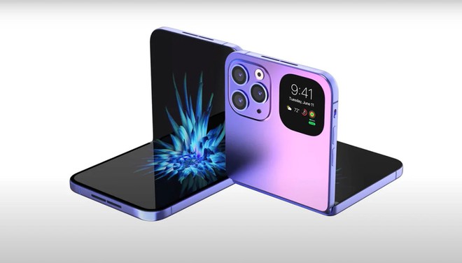 Apple sẽ ra mắt iPhone màn hình gập dạng vỏ sò trong tương lai? - Ảnh 1. Apple sẽ ra mắt iPhone màn hình gập dạng vỏ sò trong tương lai? - Ảnh 1.