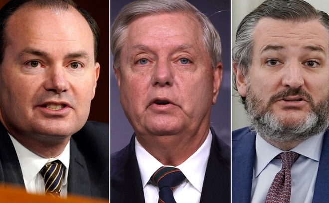 Thượng nghị sĩ Mike Lee, Lindsey Graham và Ted Cruz. Ảnh: Twitter