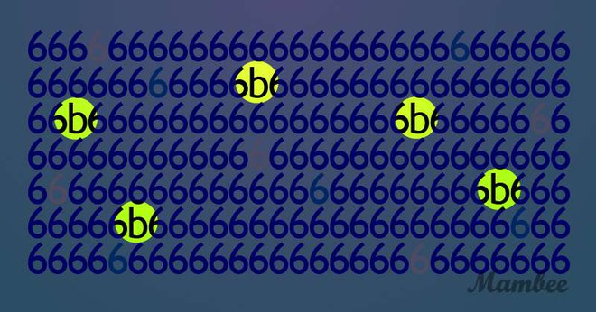 Thách thức thị giác 5 giây: Đố bạn tìm ra 5 chữ b trong bảng toàn số 6 - Ảnh 2.
