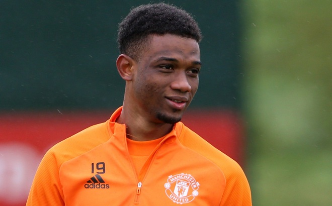 Amad Diallo trong buổi tập trước trận gặp Sociedad. (Ảnh: MUFC)