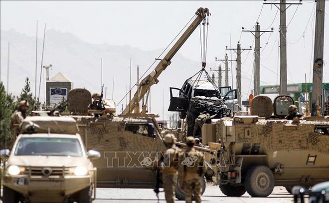 Binh sĩ NATO được triển khai tại Kabul, Afghanistan, ngày 31/5/2019. Ảnh tư liệu: AFP/TTXVN