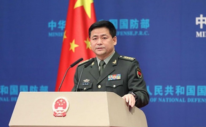 Người phát ngôn Bộ Quốc phòng Trung Quốc Nhậm Quốc Cường. Ảnh: Bộ Quốc phòng Trung Quốc.