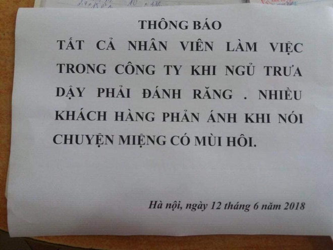 Xôn xao bảng thông báo của công ty: Không chào hỏi lãnh đạo lập tức đuổi việc! - Ảnh 2.