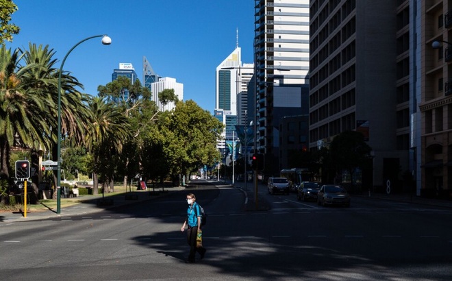 Perth, Australia trong ngày phong tỏa đầu tiên. Ảnh: EPA