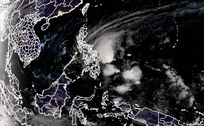 Ảnh chụp bão Dujuan ngoài khơi Philippines hôm 20-2. Ảnh: RAMMB/CIRA