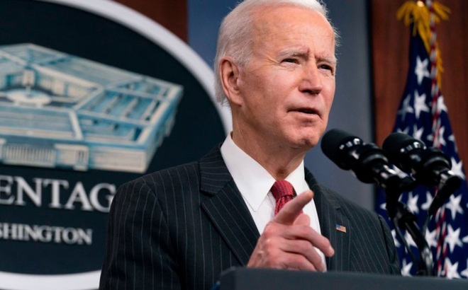 Tổng thống Joe Biden có hành động quân sự công khai đầu tiên kể từ khi nhậm chức. Ảnh: AP