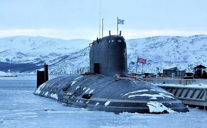 Tàu ngầm chạy bằng năng lượng hạt nhân K-560 Severodvinsk lớp Yasen của Nga. Nguồn: wikipedia.org