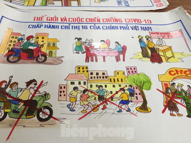 ‘Thế giới và cuộc chiến chống COVID-19’ trên nét vẽ của Bộ đội Biên phòng - Ảnh 7.