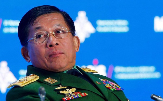 Tổng tư lệnh quân đội Myanmar Min Aung Hliang (Ảnh: AFP)
