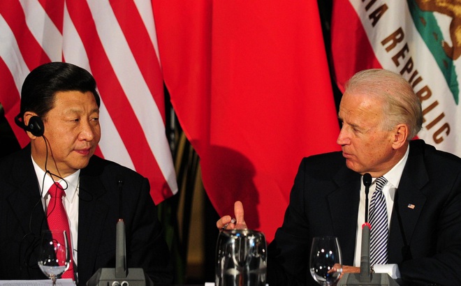 Cuộc gặp tại California năm 2012 giữa ông Tập Cận Bình (khi đó là Phó Chủ tịch Trung Quốc) và ông Joe Biden (khi đó là Phó Tổng thống Mỹ). Ảnh: Getty