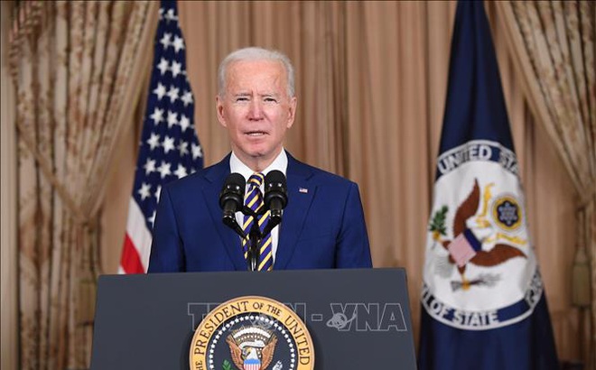 Tổng thống Mỹ Joe Biden phát biểu về chính sách đối ngoại tại Washington DC., ngày 4/2/2021. Ảnh: AFP/TTXVN